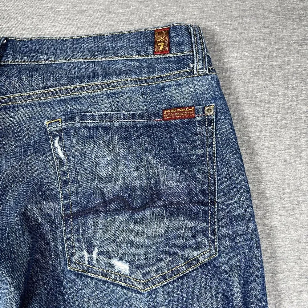 7 For All Mankind Relaxed Jeans Mens 36 Blue Medium Wash Straight Stretch